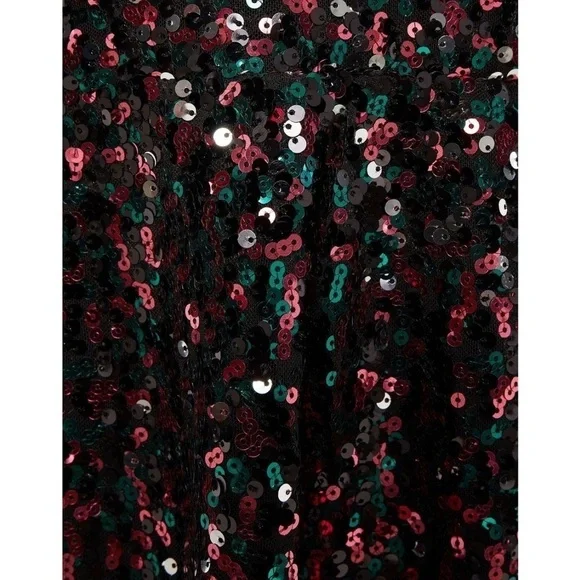 New Antik Batik Lazer Lace-up Sequin Tulle Mini Dress 🪩 SZ 6 NWT! - Picture 5 of 16